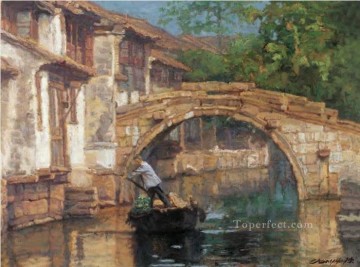 Chinese Painting - Love of Zhouzhuang Ancient Town Chinese Chen Yifei